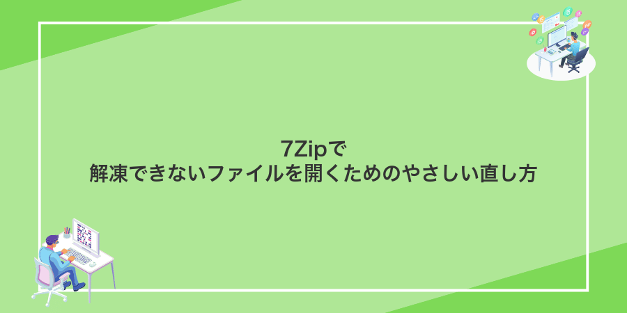 7Zipで解凍できないファイルを開くためのやさしい直し方