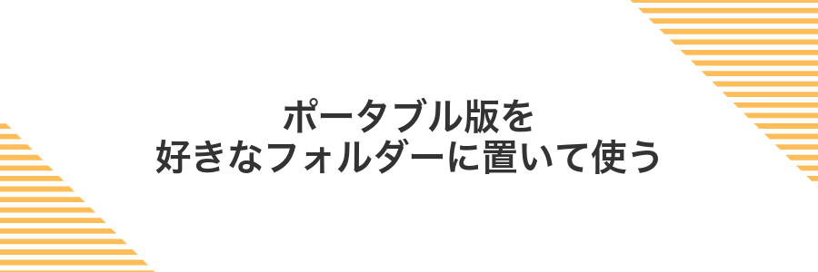ポータブル版を好きなフォルダーに置いて使う
