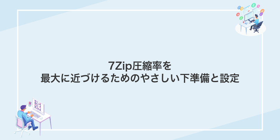 7Zip圧縮率を最大に近づけるためのやさしい下準備と設定