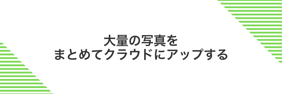 大量の写真をまとめてクラウドにアップする