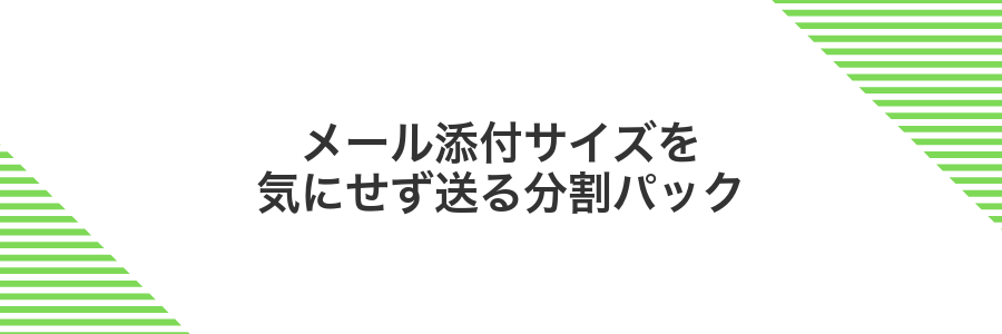 メール添付サイズを気にせず送る分割パック