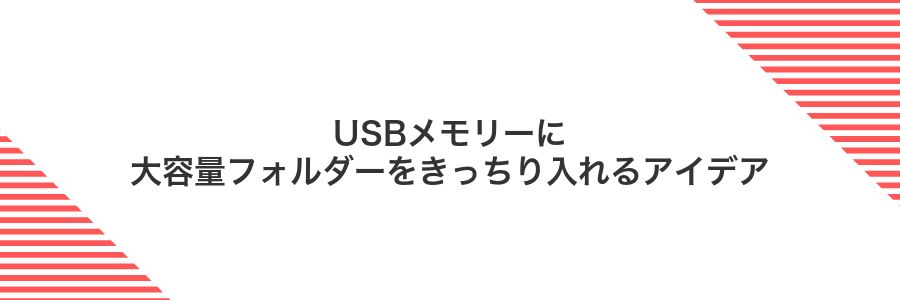 USBメモリーに大容量フォルダーをきっちり入れるアイデア