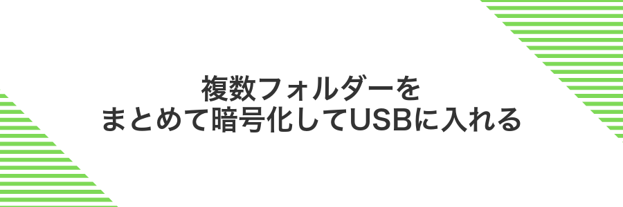 複数フォルダーをまとめて暗号化してUSBに入れる