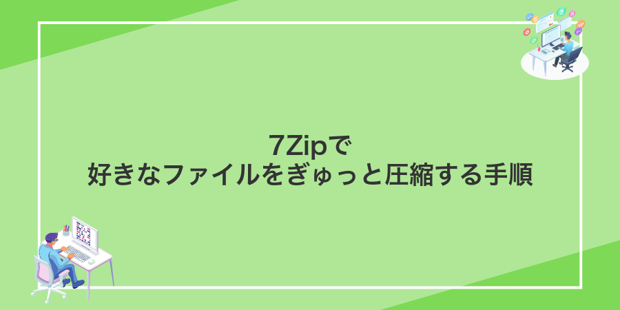 7Zipで好きなファイルをぎゅっと圧縮する手順