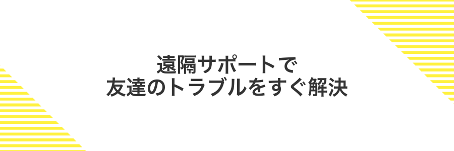 遠隔サポートで友達のトラブルをすぐ解決