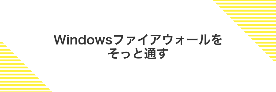 Windowsファイアウォールをそっと通す