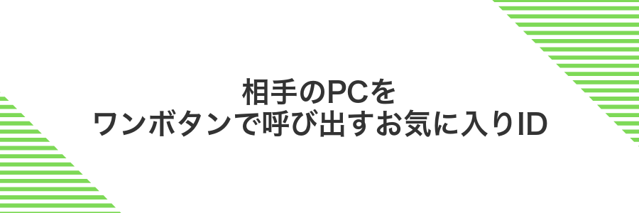 相手のPCをワンボタンで呼び出すお気に入りID