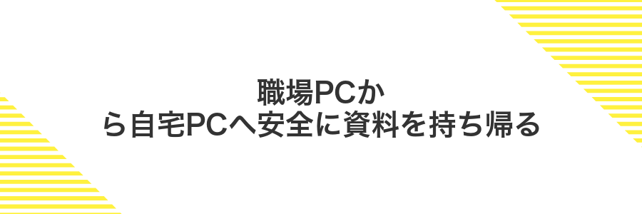 職場PCから自宅PCへ安全に資料を持ち帰る