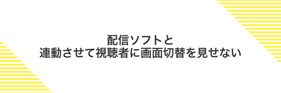 配信ソフトと連動させて視聴者に画面切替を見せない