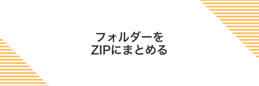 フォルダーをZIPにまとめる