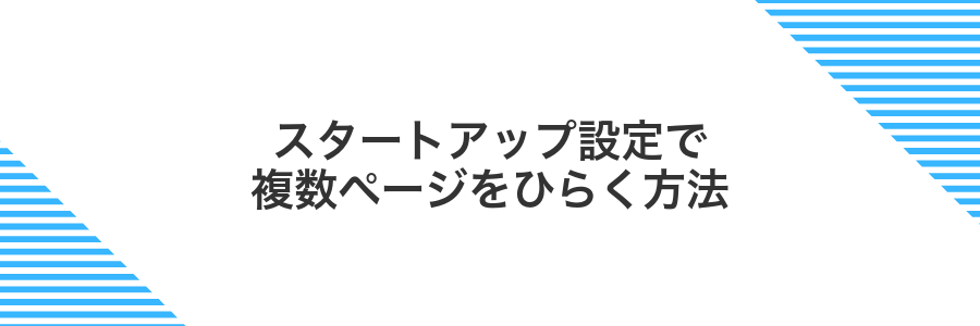 スタートアップ設定で複数ページをひらく方法