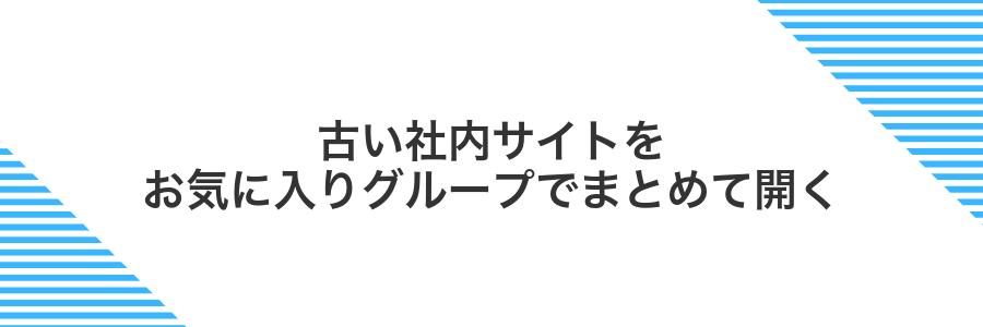 古い社内サイトをお気に入りグループでまとめて開く