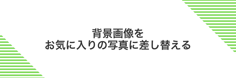 背景画像をお気に入りの写真に差し替える
