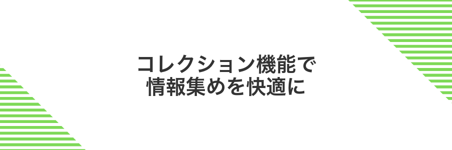 コレクション機能で情報集めを快適に
