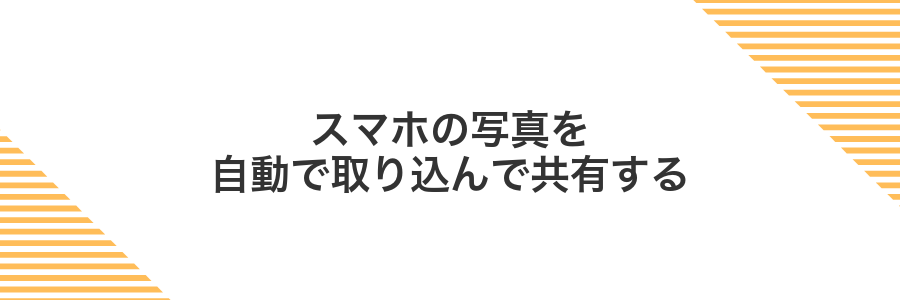 スマホの写真を自動で取り込んで共有する