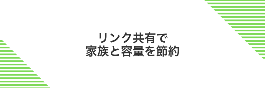 リンク共有で家族と容量を節約