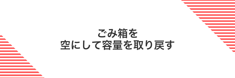 ごみ箱を空にして容量を取り戻す