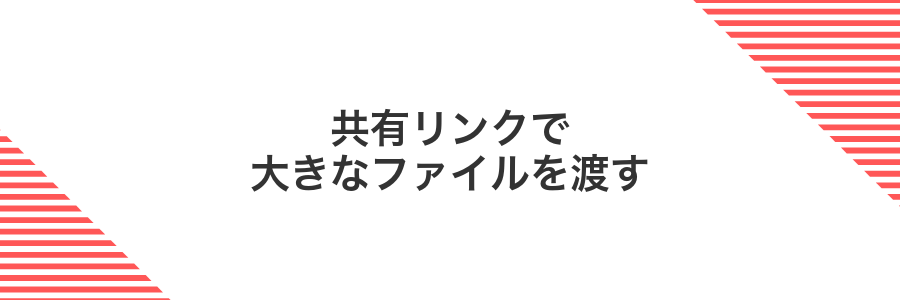 共有リンクで大きなファイルを渡す