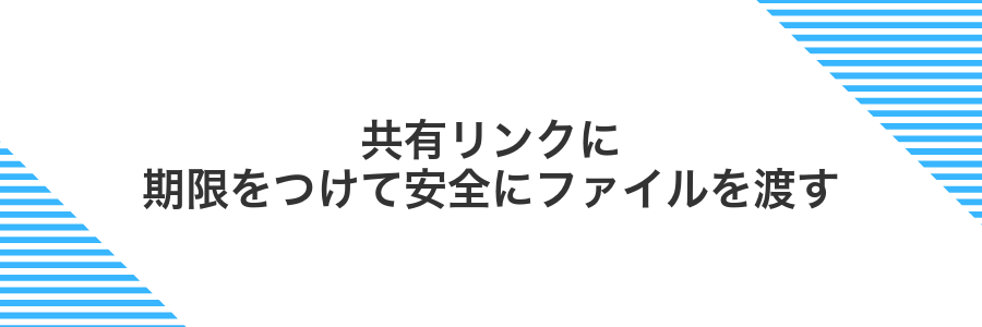 共有リンクに期限をつけて安全にファイルを渡す