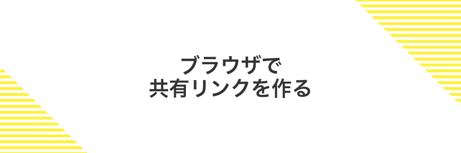 ブラウザで共有リンクを作る