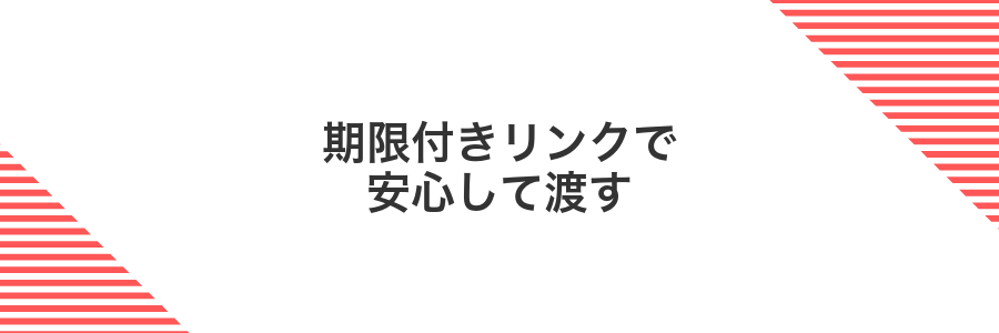 期限付きリンクで安心して渡す