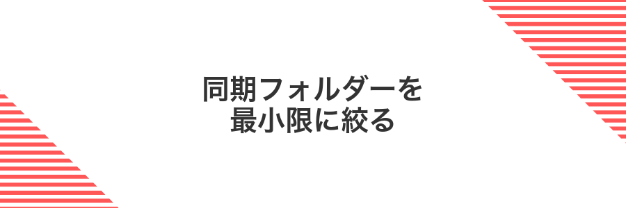 同期フォルダーを最小限に絞る