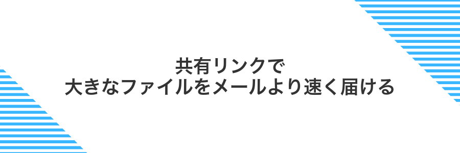 共有リンクで大きなファイルをメールより速く届ける