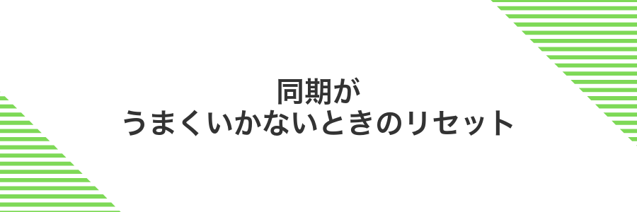 同期がうまくいかないときのリセット