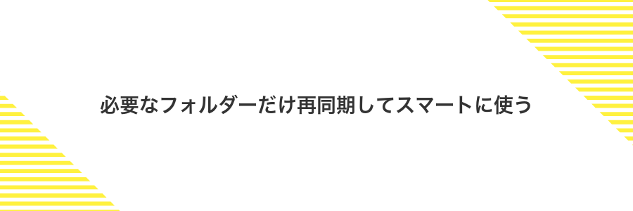 必要なフォルダーだけ再同期してスマートに使う