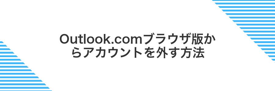 Outlook.comブラウザ版からアカウントを外す方法