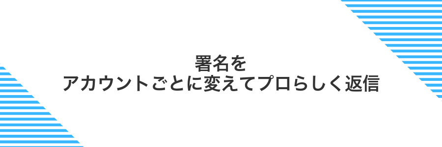 署名をアカウントごとに変えてプロらしく返信