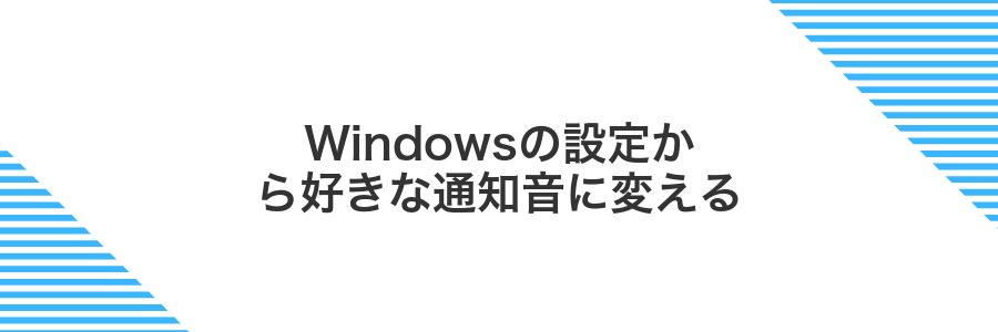 Windowsの設定から好きな通知音に変える