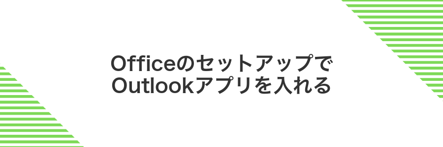 OfficeのセットアップでOutlookアプリを入れる