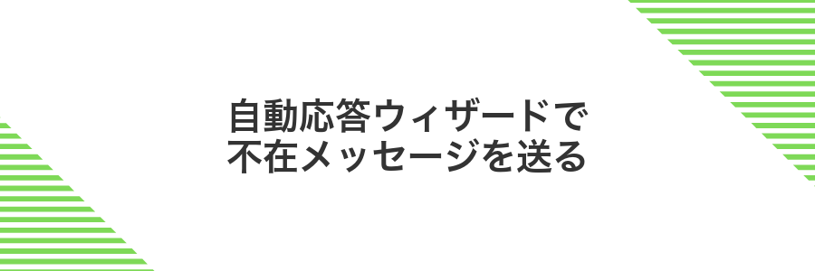 自動応答ウィザードで不在メッセージを送る