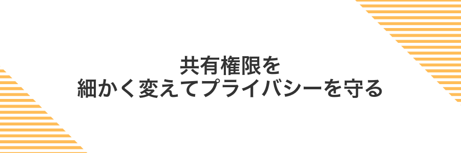 共有権限を細かく変えてプライバシーを守る