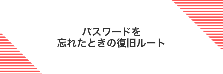 パスワードを忘れたときの復旧ルート