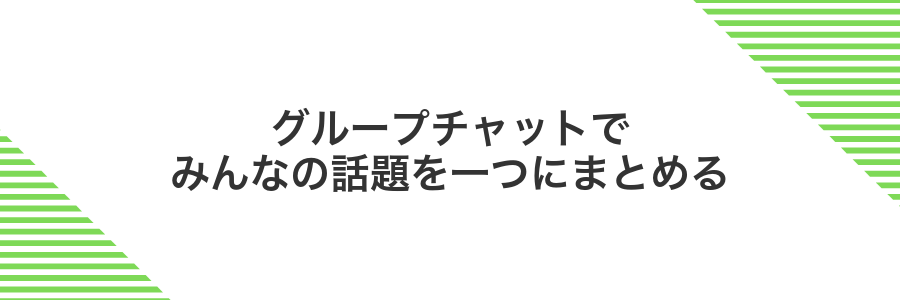 グループチャットでみんなの話題を一つにまとめる