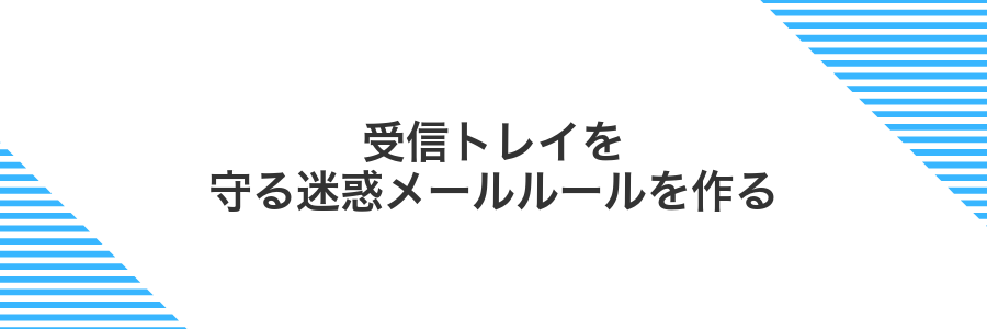 受信トレイを守る迷惑メールルールを作る