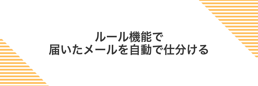 ルール機能で届いたメールを自動で仕分ける