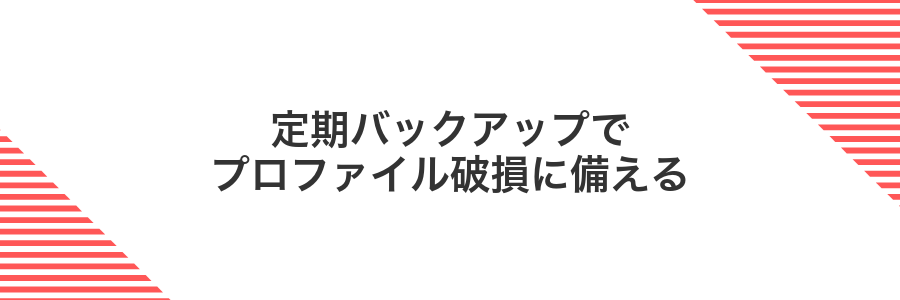定期バックアップでプロファイル破損に備える