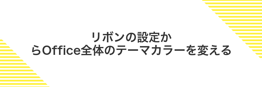 リボンの設定からOffice全体のテーマカラーを変える