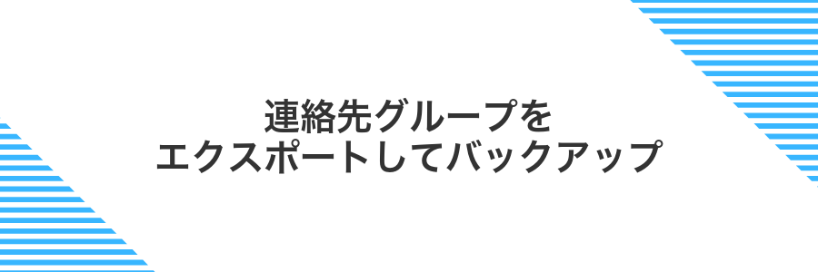 連絡先グループをエクスポートしてバックアップ