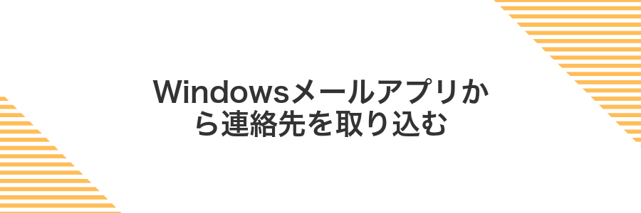 Windowsメールアプリから連絡先を取り込む