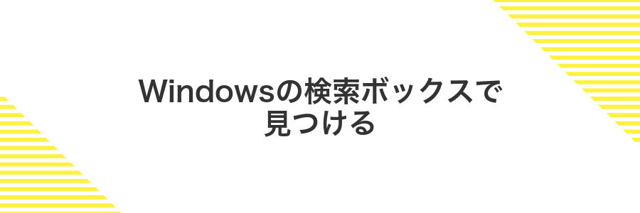 Windowsの検索ボックスで見つける