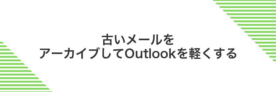 古いメールをアーカイブしてOutlookを軽くする
