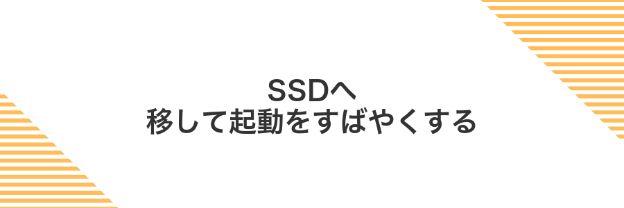 SSDへ移して起動をすばやくする