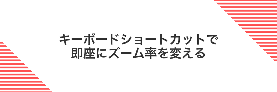 キーボードショートカットで即座にズーム率を変える