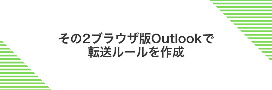 その2ブラウザ版Outlookで転送ルールを作成