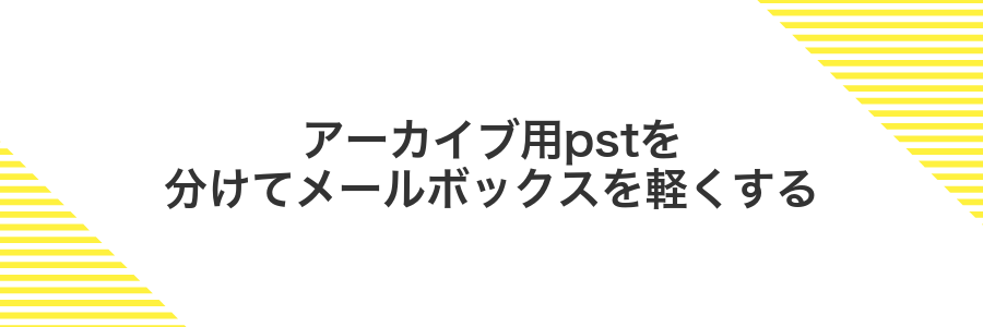 アーカイブ用pstを分けてメールボックスを軽くする