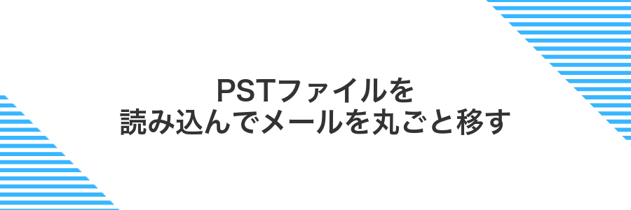 PSTファイルを読み込んでメールを丸ごと移す